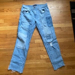 Patchwork Denim from Empyre
Size 32 W 30/29L
Straight Fit
Light wash